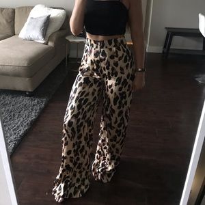 High-Waist Cheetah Trousers